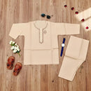 Eid Collection 2 Pcs Boy's Cotton Embroidered Kurta And Shalwar Suit