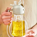 2-in-1 Glass Oil Sprayer &amp; Dispenser Bottle, 450 Ml