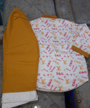 2 Pcs Boy's Cotton Blend Embroidered Shirt And Trouser Suit