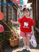 2 Pcs Girl's Stitched Jersey Printed Night Suit