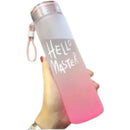 Pink Frosted Glass Water Bottle