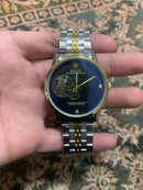 Men's Stainless Steel Watch Blue Dial Two Tone Bracelet
