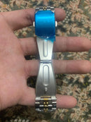 Men's Stainless Steel Watch Blue Dial Two Tone Bracelet
