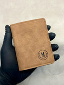 Premium Leather Wallet With Monogramed M design.