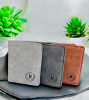 Premium Leather Wallet With Monogramed M design.