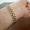 Gold Plated Unisex Chain Bracelet Adjustable Multicolor