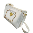 White Elegant Cat Handle Handbag for Girls & Ladies