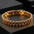 Gold Plated Unisex Chain Bracelet Adjustable Multicolor