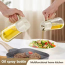 2-in-1 Glass Oil Sprayer &amp; Dispenser Bottle, 450 Ml