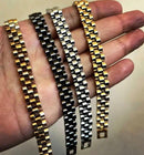 Gold Plated Unisex Chain Bracelet Adjustable Multicolor