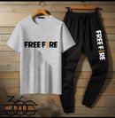 Men Free Fire Printed Track Suit Grey 2Pcs