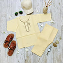 Eid Collection 2 Pcs Boy's Cotton Embroidered Kurta And Shalwar Suit