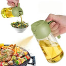 2-in-1 Glass Oil Sprayer &amp; Dispenser Bottle, 450 Ml