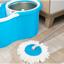 Easy Spin Magical Mop Set with Steel Bucket | 360 Degree Rotating Microfiber Mop Head | Home & Office Floor Cleaning Tool