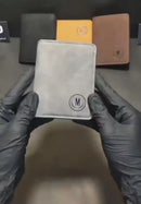Premium Leather Wallet With Monogramed M design.
